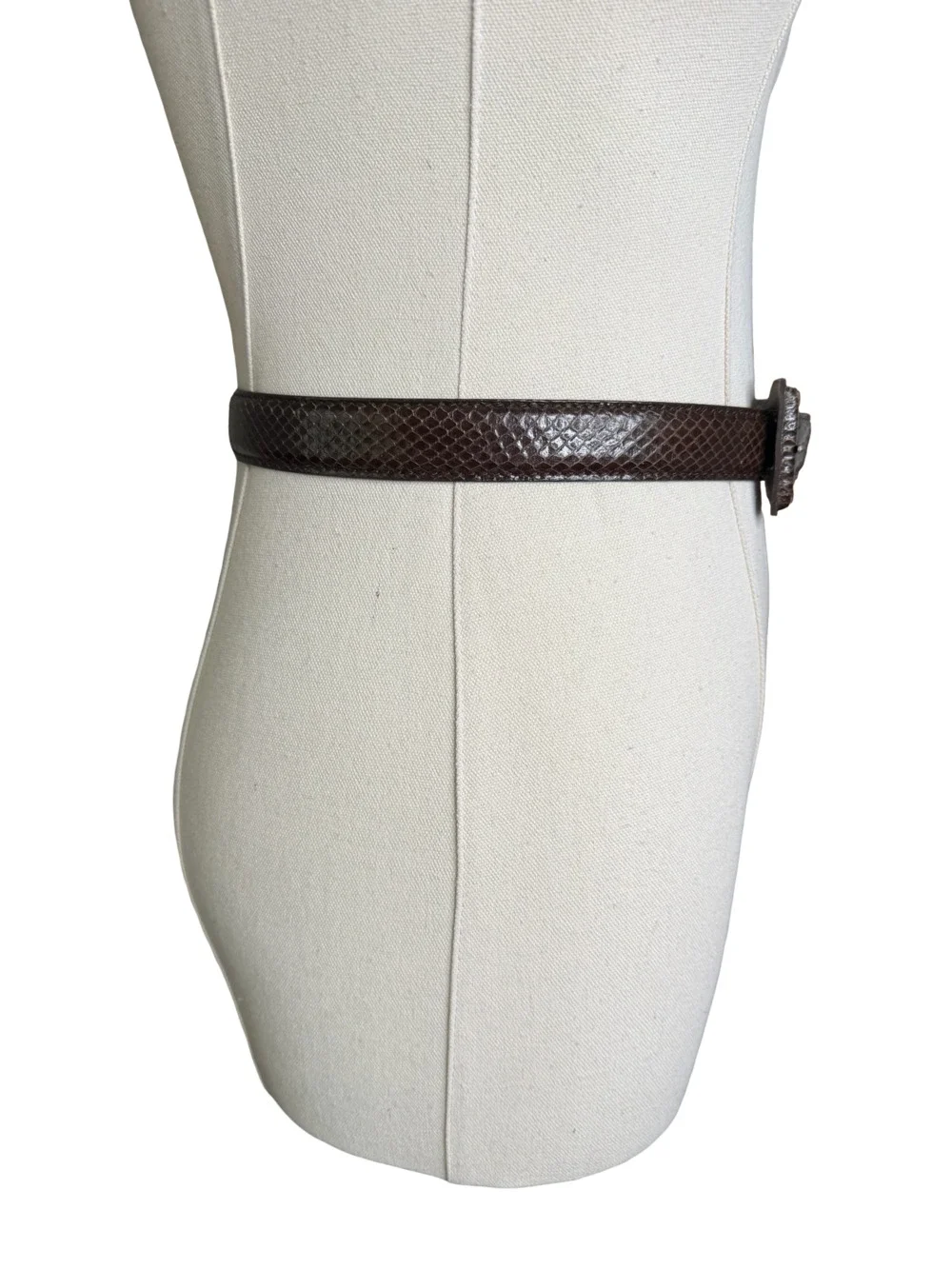 The Ritz Accessory Collection Genuine Snake Skin Leather Belt Sz. L